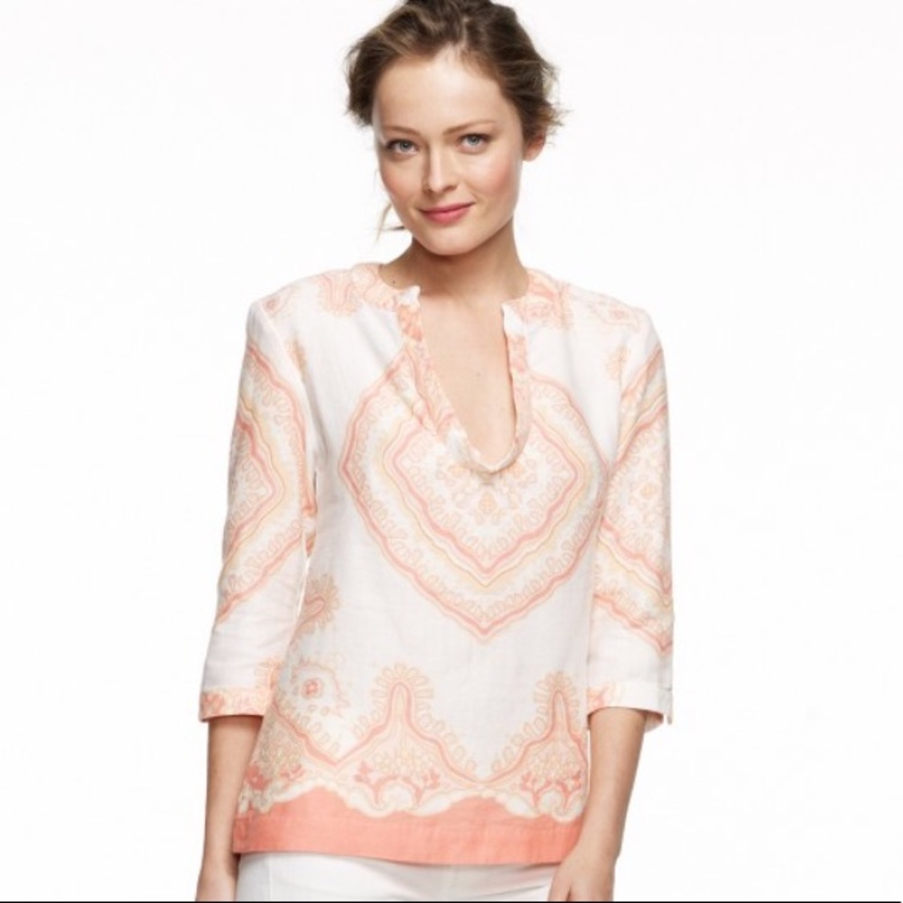 Jcrew Factory Bazaar Tunic in Melon Print